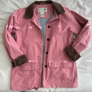 L.L. Bean  Pink Chore Barn Coat Medium